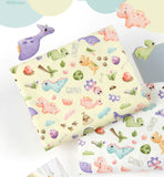 Bebe Dinosaur Friends Fabric DTP printed in Korea by the Half Yard