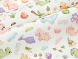 Bebe Dinosaur Friends Fabric DTP printed in Korea by the Half Yard