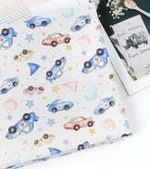 Toy Racing Mini Car Fabric Digital Textile Printing printed in Korea by the Half Yard