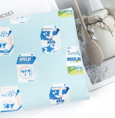Milky Milk Carton Fabric DTP printed in Korea by the Half Yard
