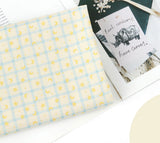 Dream Night on Check Patterned Fabric DTP printed in Korea by the Half Yard