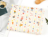Funny Animal Circus Stripe Patterned Fabric DTP printed in Korea by the Half Yard