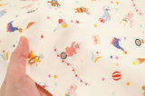 Funny Animal Circus Parade Patterned Fabric DTP printed in Korea by the Half Yard