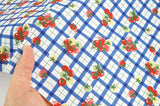 Tomato Picnic Check Patterned Fabric DTP printed in Korea by the Half Yard