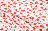 Camellia Flower Patterned Double Gauze Fabric made in Korea by the Yard 36" x 61"