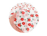 Camellia Flower Patterned Double Gauze Fabric made in Korea by the Yard 36" x 61"