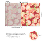 フルーツピーチ柄生地、かわいい、裁縫、キルト、韓国製 ハーフヤード