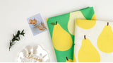 Fruits Big Pear Patterned Fabric Cotton made in Korea by the Half Yard
