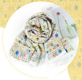 Avantgarde Tulip Flower Stripe Patterned Double Gauze Fabric made in Korea by the Yard 36" x 61"