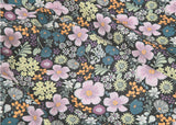 Ideale Flower Garden Patterned Fabric Cotton made in Korea by the Half Yard