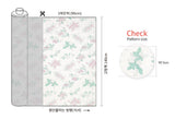 Pretty Flower Patterned Linen OEKO-TEX Fabric made in Korea by the Yard 90cm x 140cm or 36"x 55"