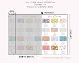 Cotton Linen Calendar for 2025 Floral Designed Fabric made in Korea by the Panel