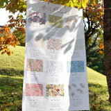 Cotton Linen Calendar for 2025 Floral Designed Fabric made in Korea by the Panel