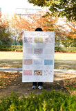 Cotton Linen Calendar for 2025 Floral Designed Fabric made in Korea by the Panel