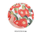 Camellia Flower patterned Fabric made in Korea by Half Yard / 45 X 150cm 18" X 57.5", Cotton Linen