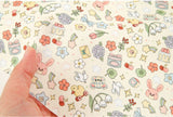 Funny Crayon Patterned Organic 40s Fabric made in Korea by the Yard 36" by 55" or 90cm x 140cm