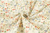 Funny Crayon Patterned Organic 40s Fabric made in Korea by the Yard 36" by 55" or 90cm x 140cm