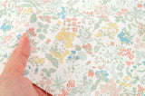 Flower Park Patterned Organic 40s Fabric made in Korea by the Yard 36" by 55" or 90cm x 140cm
