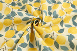 Lemon Tree Patterned Organic 40s Fabric made in Korea by the Yard 36" by 55" or 90cm x 140cm