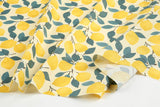 Lemon Tree Patterned Organic 40s Fabric made in Korea by the Yard 36" by 55" or 90cm x 140cm