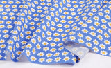 Daisy Flower Patterned Organic 40s Fabric made in Korea by the Yard 36" by 55" or 90cm x 140cm