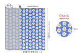Daisy Flower Patterned Organic 40s Fabric made in Korea by the Yard 36" by 55" or 90cm x 140cm