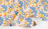 Sunny Day Flower Patterned Organic 40s Fabric made in Korea by the Yard 36" by 55" or 90cm x 140cm