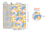 Sunny Day Flower Patterned Organic 40s Fabric made in Korea by the Yard 36" by 55" or 90cm x 140cm
