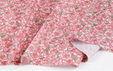 Born to be Rose Flower Patterned Organic 40s Fabric made in Korea by the Yard 36" by 55" or 90cm x 140cm