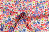 Colorful Floral Amitie Patterned Organic 40s Fabric made in Korea by the Yard 36" by 55" or 90cm x 140cm