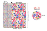 Colorful Floral Amitie Patterned Organic 40s Fabric made in Korea by the Yard 36" by 55" or 90cm x 140cm