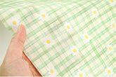 Daisy Day Patterned Organic 40s Fabric made in Korea by the Yard 36" by 55" or 90cm x 140cm