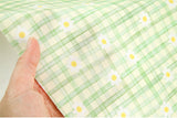 Daisy Day Patterned Organic 40s Fabric made in Korea by the Yard 36" by 55" or 90cm x 140cm