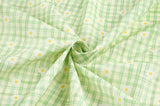 Daisy Day Patterned Organic 40s Fabric made in Korea by the Yard 36" by 55" or 90cm x 140cm