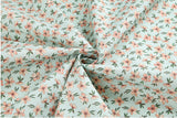 Spring Flower Patterned Organic 40s Fabric made in Korea by the Yard 36" by 55" or 90cm x 140cm