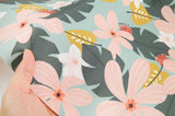 Floralia Floral Garden Patterned Organic 40s Fabric made in Korea by the Yard 36" by 55" or 90cm x 140cm