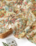 Vintage Lovely Cupid Baby Angel Fabric made in Korea by the Half Yard