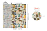 Vintage Modern Postcard Postage Stamp Fabric made in Korea by the Half Yard