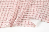 Melting Rose Flower Diamond Grid Patterned Fabric Cotton made in Korea by the Half Yard
