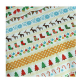 Christmas Stripe Patterned Fabric Cotton made in Korea by the Half Yard