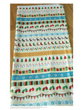 Christmas Stripe Patterned Fabric Cotton made in Korea by the Half Yard