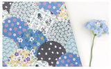 Scale Shaped Flower Patchwork Fabric Digital Textile Printing printed in Korea by the Half Yard