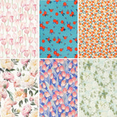 Beautiful Floral Patterned Linen OEKO-TEX Fabric made in Korea by the Yard 90cm x 140cm or 36"x 55"