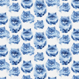 Custom made Fabric Cats & Floral Design Theme E-DTP made in Korea by the Yard