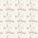 Custom made Fabric Cats & Floral Design Theme E-DTP made in Korea by the Yard