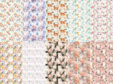 Custom made Fabric So Cute Cats & Floral Design Theme E-DTP made in Korea by the Yard