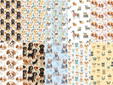 Custom made Fabric My Friends Dog Puppy Design Theme E-DTP made in Korea by the Yard