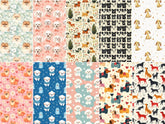 Custom made Fabric Lovely Dog Puppy Design Theme E-DTP made in Korea by the Yard