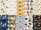Custom made Fabric Animal Friends Design Theme E-DTP made in Korea by the Yard