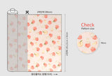 Laminated TPU ECO Water Proof Cotton Fabric Peach Rabbit printed Fabric made in Korea by the Yard